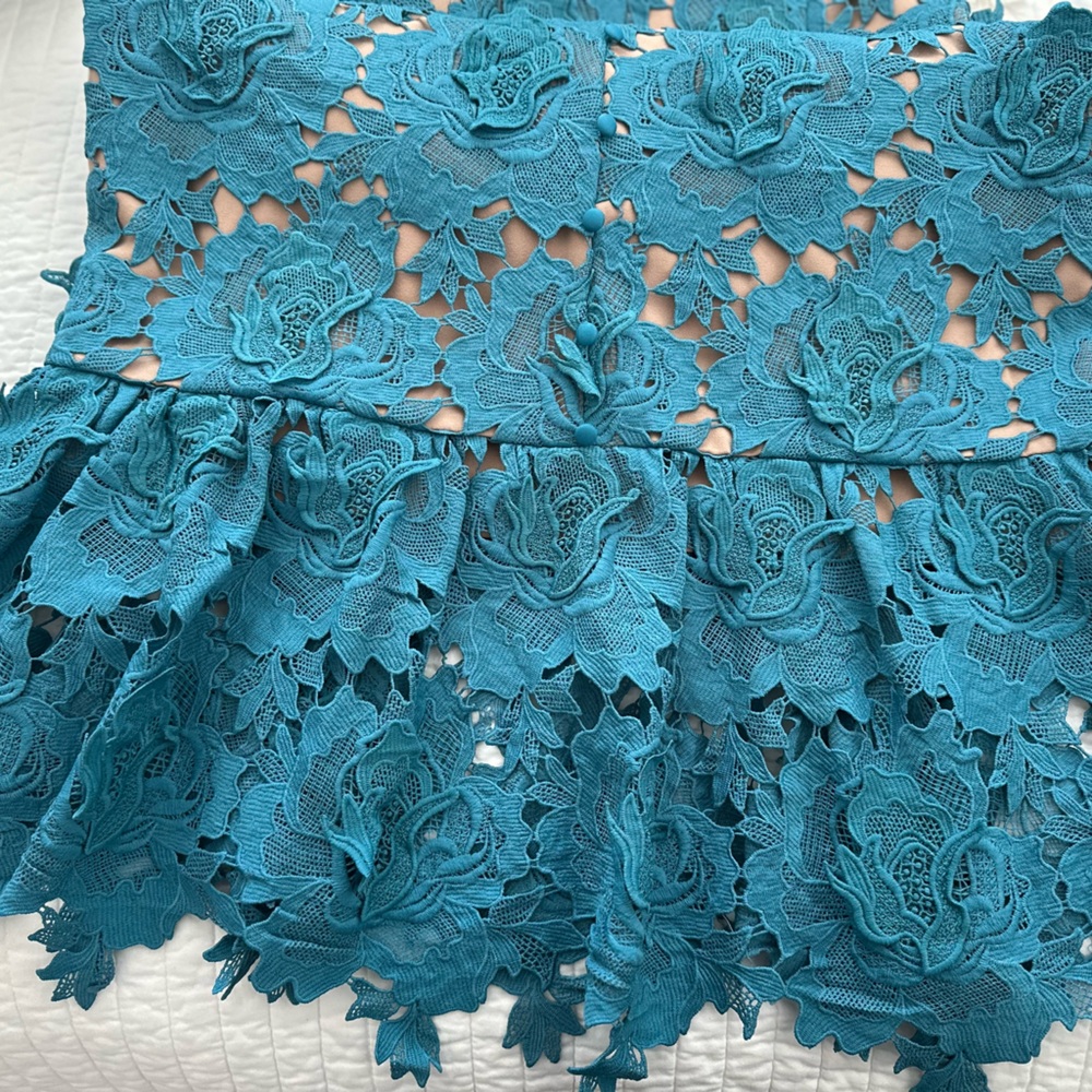 Adelyn Rae Blue Puff Sleeve Midi Dress - Picture 7 of 8